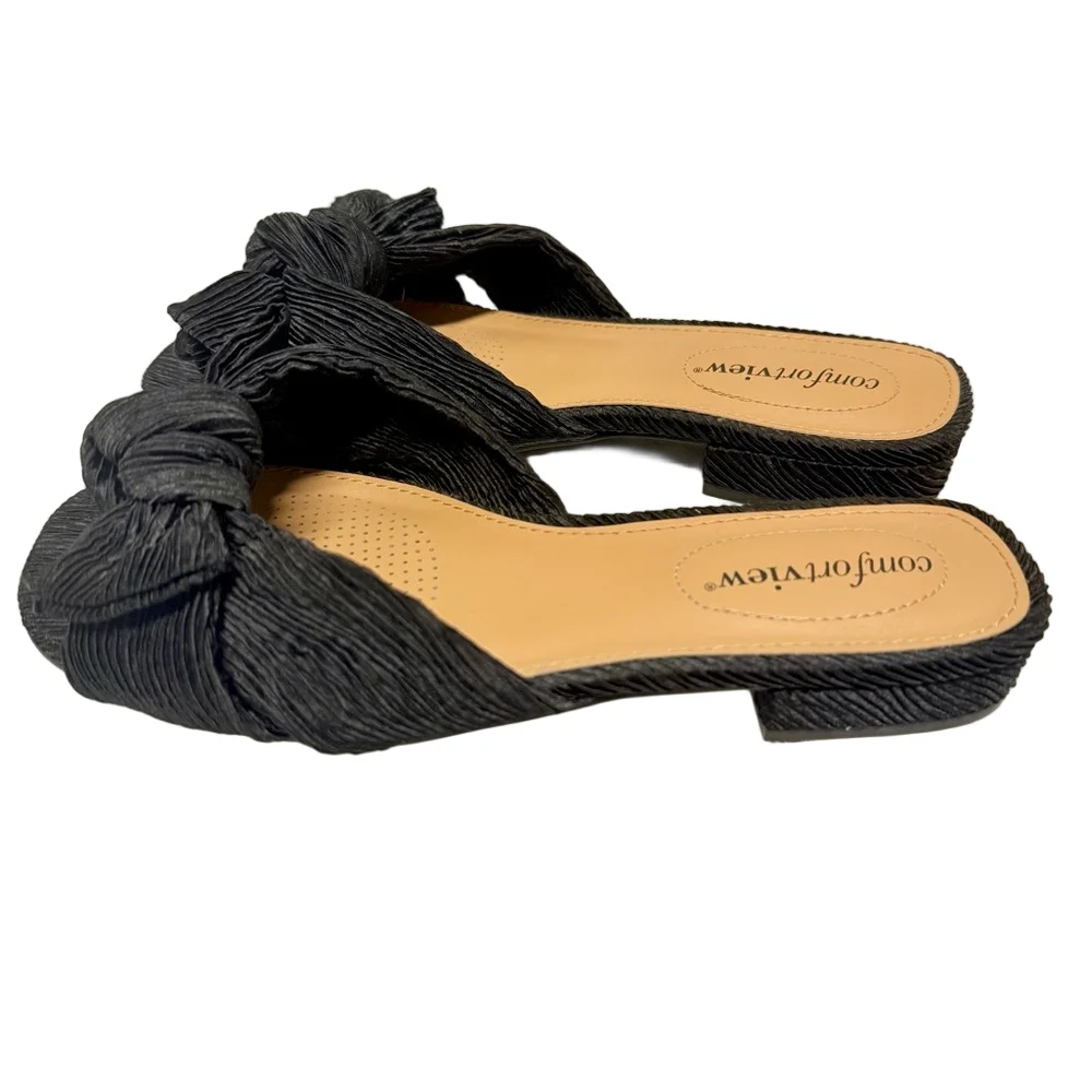 Comfortview Blanche Mule 7M Black, Wide Width